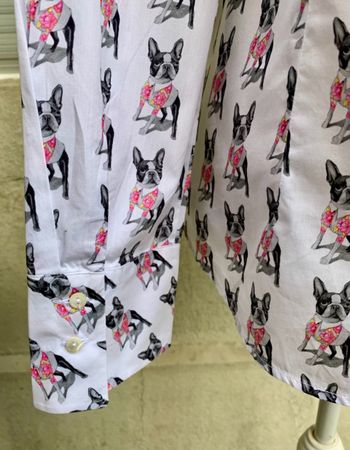 Superbe blouse MARCCAIN bouledogues100%coton extra fin t.40