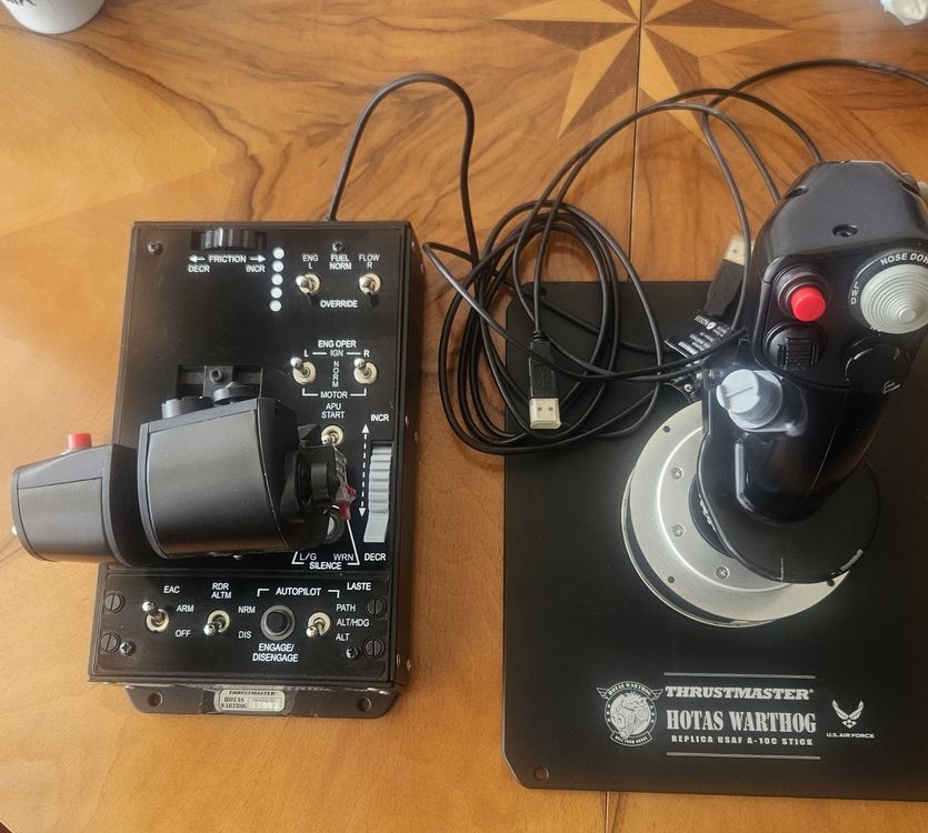 Thrustmaster Hotas Warthog Joystick & Saitech Rudder (Gebraucht) in ...