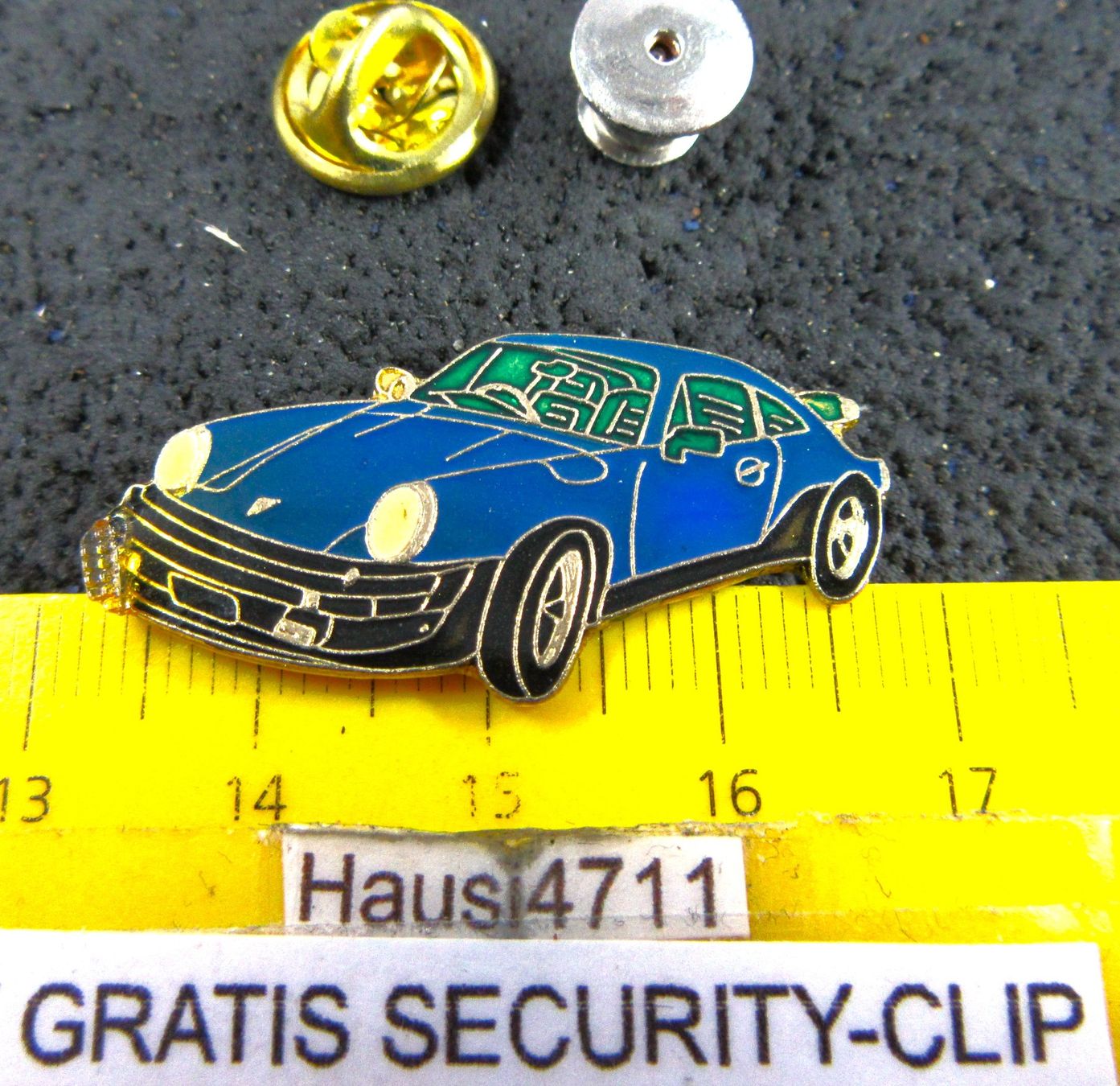 Porsche Plaketten & Abzeichen: PORSCHE 911 TURBO AUTO OLDTIMER PIN MIT SECURITY-CLIP – Gebraucht aus Ettingen von Hausi4711