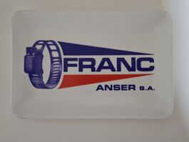 Vintage Werbe-Aschenbecher FRANC ANSER S.A. – Bourbon France