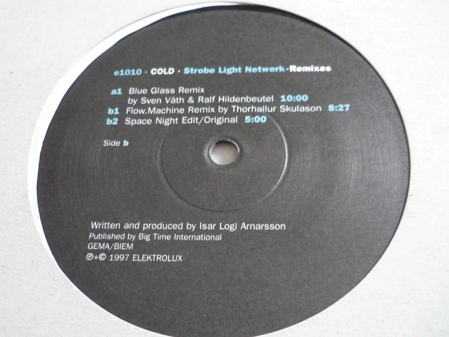 Dischi in vinile: Rare Techno Vinyl - Sven Väth - cold strobe light network – Usato da Beringen venduto da Flatretriever 1