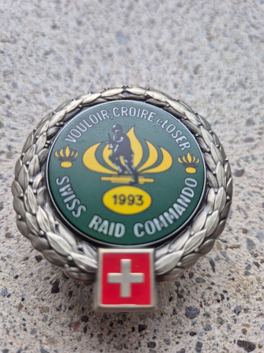 Schweizer Armee Placchette & Badge: *** Beretemblem Swiss Raid Commando 1993 RARE ***  – Nuovo (secondo la descrizione) da Riedholz venduto da fr_sIruP 1