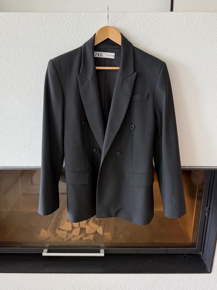 Zara Giacche: Zara Black Double-Breasted Blazer - Size S – Usato da Kilchberg venduto da anloufra