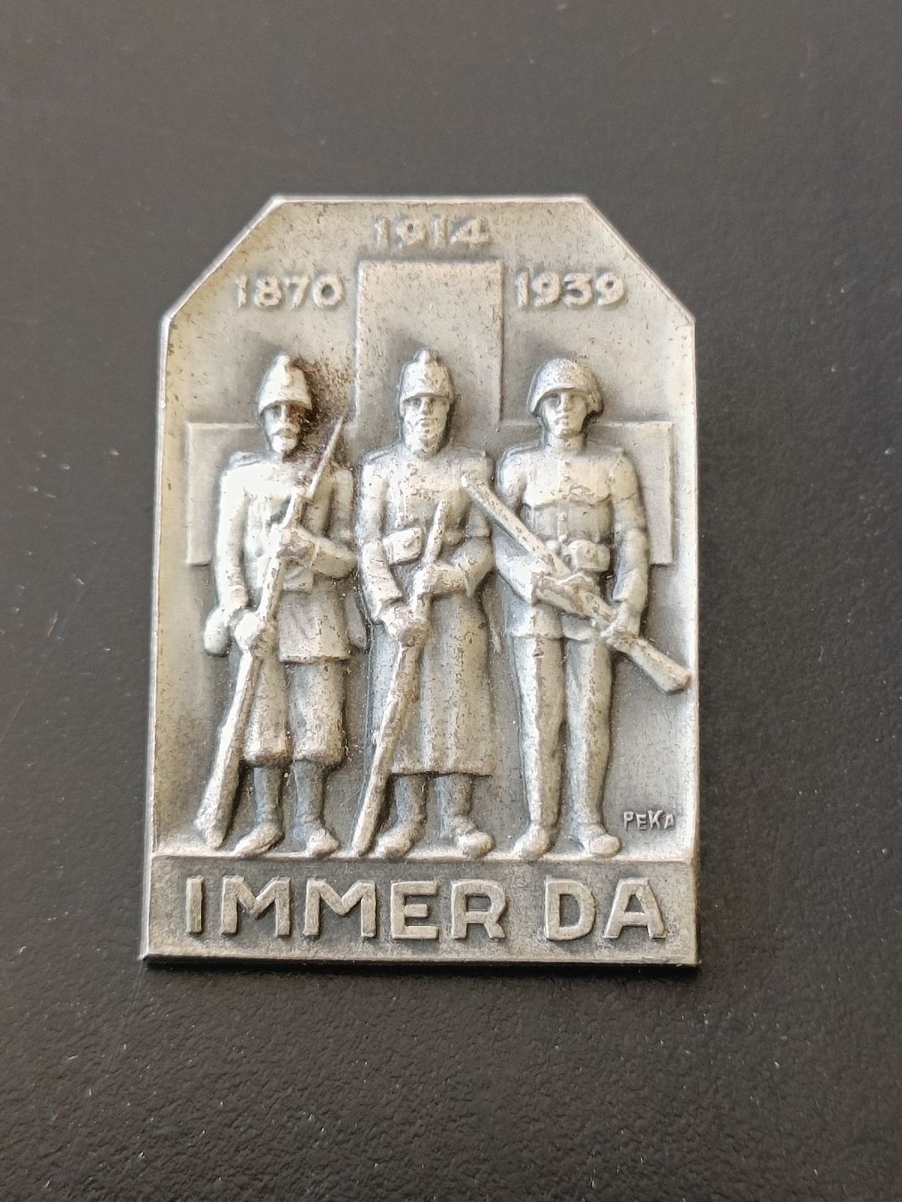 Schweizer Armee Placchette & Badge: Altes Abzeichen / Schweizer Armee - Immer Da von 1939 – Usato da Brugg AG venduto da Ente015
