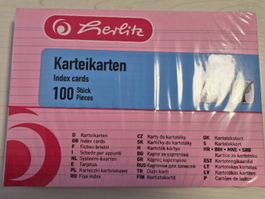Berlitz Karteikarten 100 Stck. neu