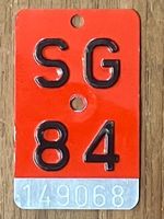 SG 84 - VELONUMMER - FAHRRADSCHILD - PLAQUE DE VELO - SG 84