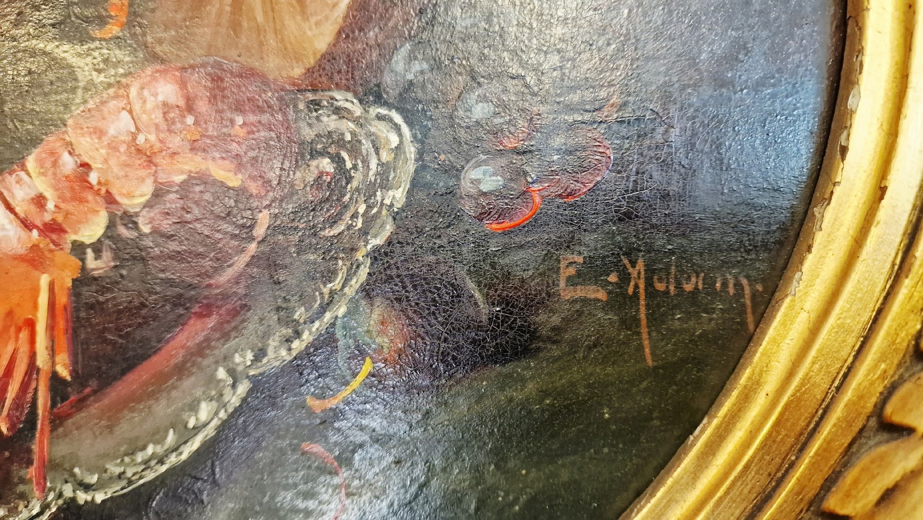Dipinti: Antikes Stillleben Gemälde im Goldrahmen – Usato da BERN venduto da Intarsia 2