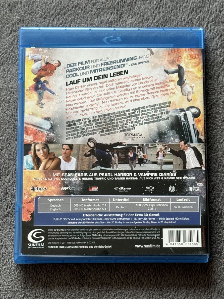 Tutti i DVDs: 3D Blu-ray Freerunner – Usato da Regensdorf venduto da scheissspiel 1