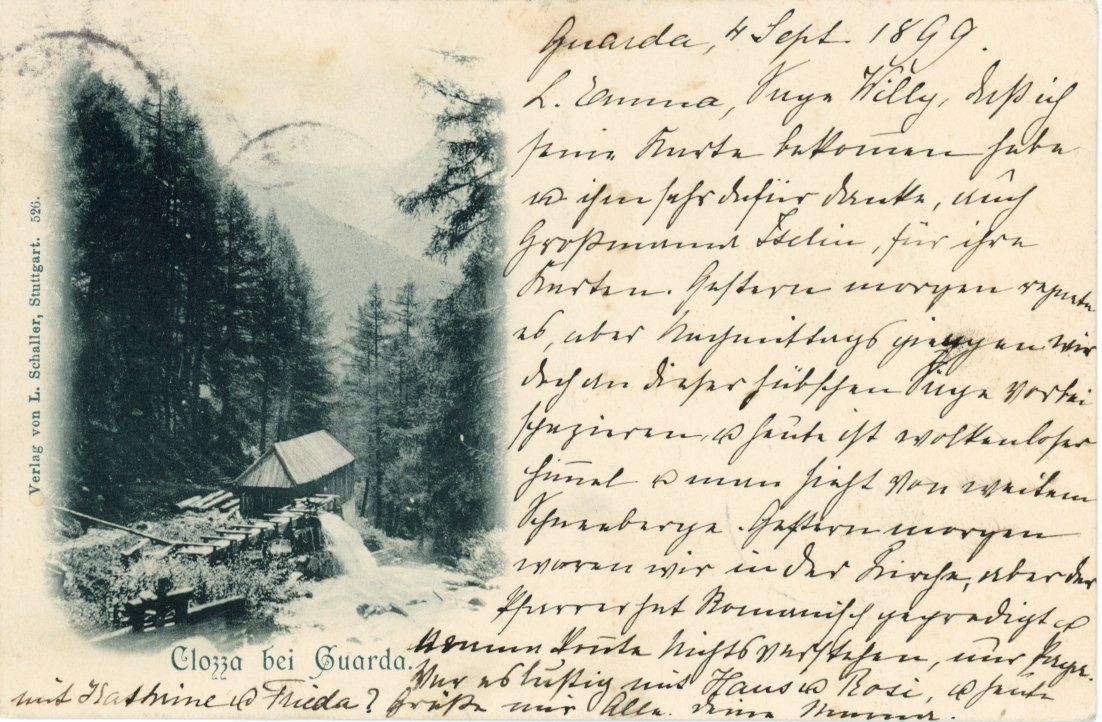 Cartes postales: Clozza bei Guarda   GR        um  1 8 9 9 – D'occasion à Brig par Valcards54