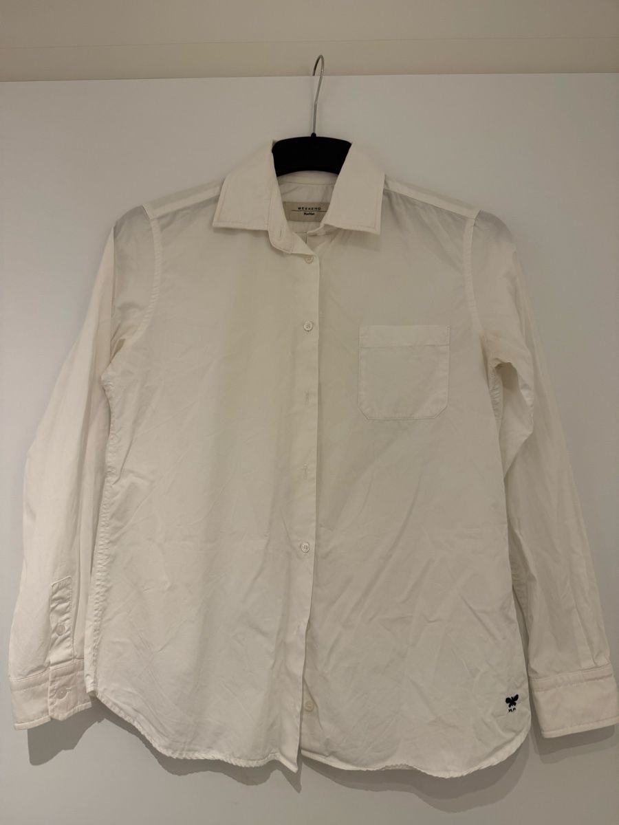 Max Mara Camicette: WEEKEND MAX MARA Bluse weiss Baumwolle Grösse 38 – Usato da Rümlang venduto da YinYang09