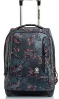 Zaino trolley Invicta fantasia fiori 4 ruote