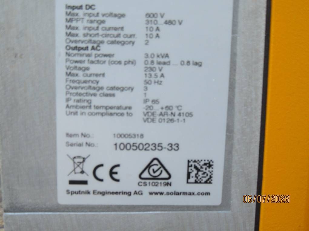 Inverter: Onduleur SolarMax 3000P – Usato da Ecublens VD venduto da Francois5052 1