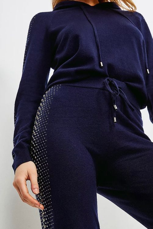 Embellished Soft Touch Knitted Set, Karen Millen XS 2