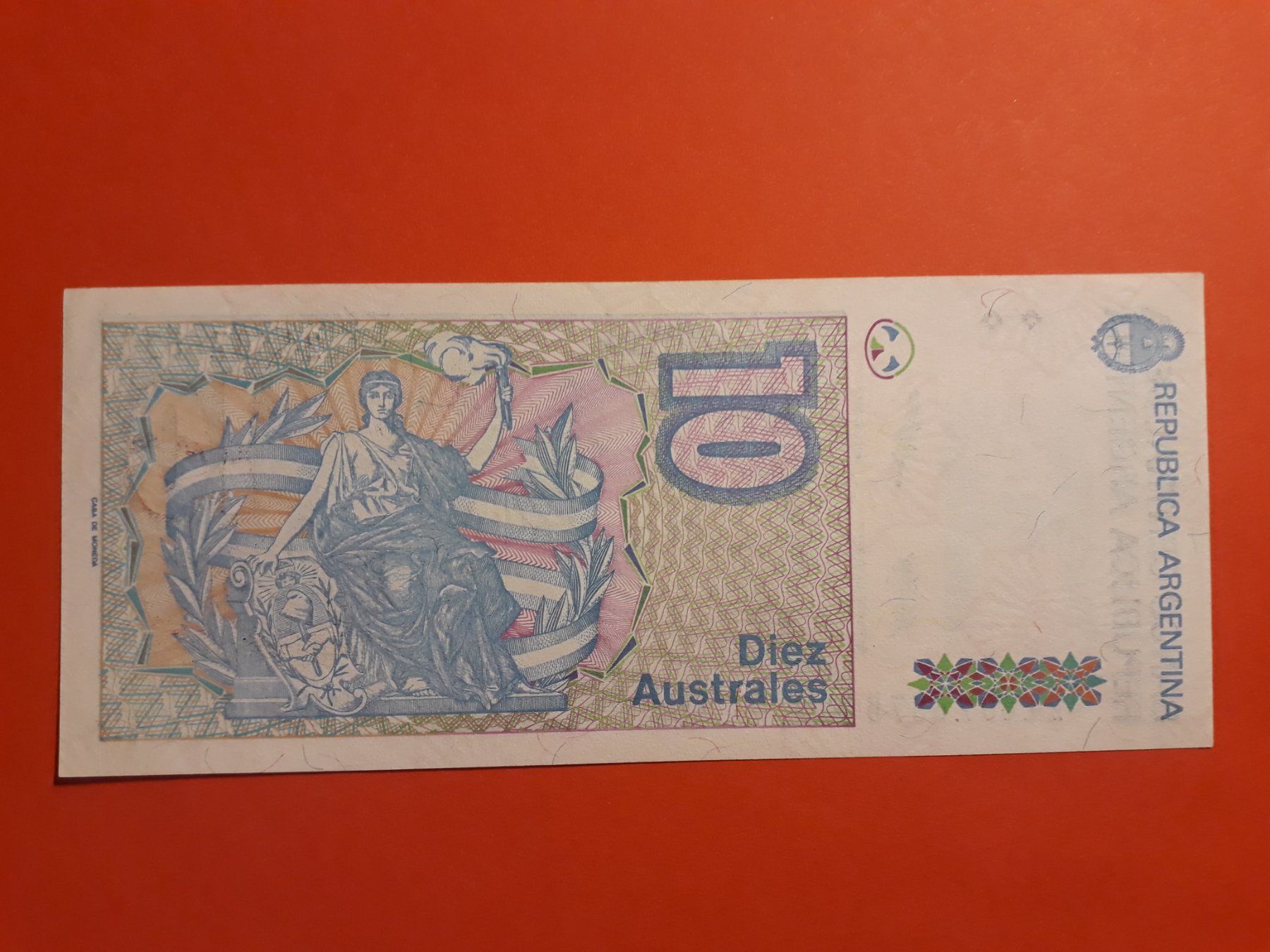 Banconote: ARGENTINIEN - 10 Australes UNC (24.607.657B) – Nuovo (secondo la descrizione) da Wichtrach venduto da LuckyLuke69 1