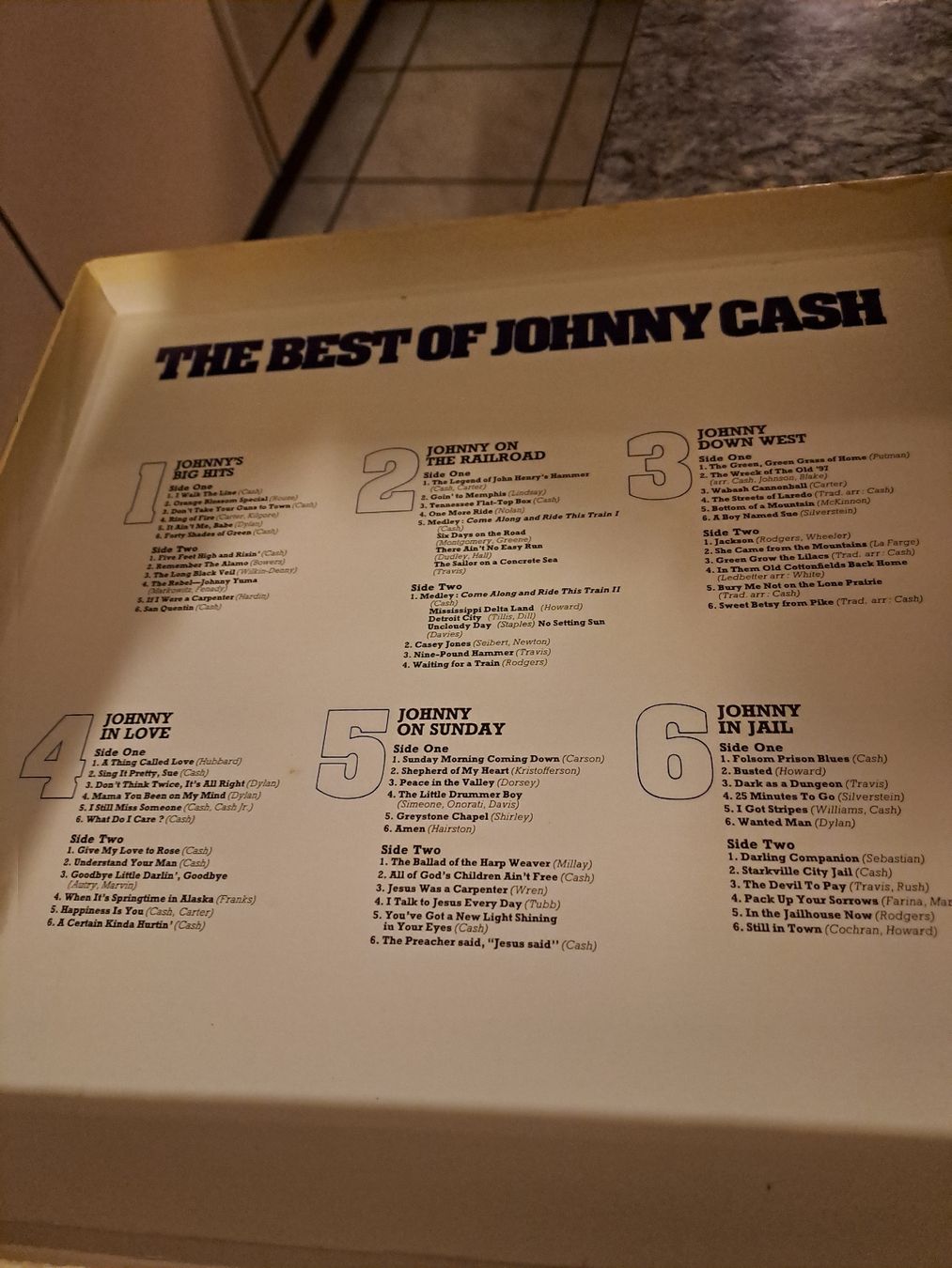 Dischi in vinile: 6 LP Box JOHNNY CASH  "Best Of . . " CBS/Reader' Digest – Usato da Uetendorf venduto da Essiggurken 1