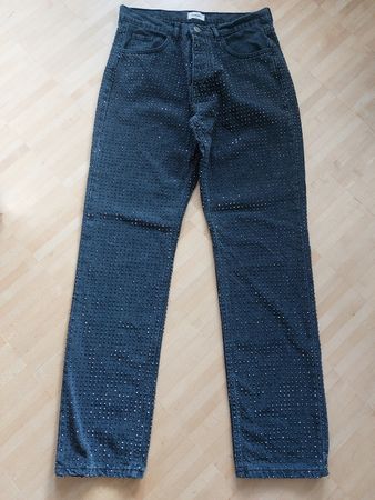 FOMO Jeans, Grösse L, neuwertig, schwarz mit Strass!