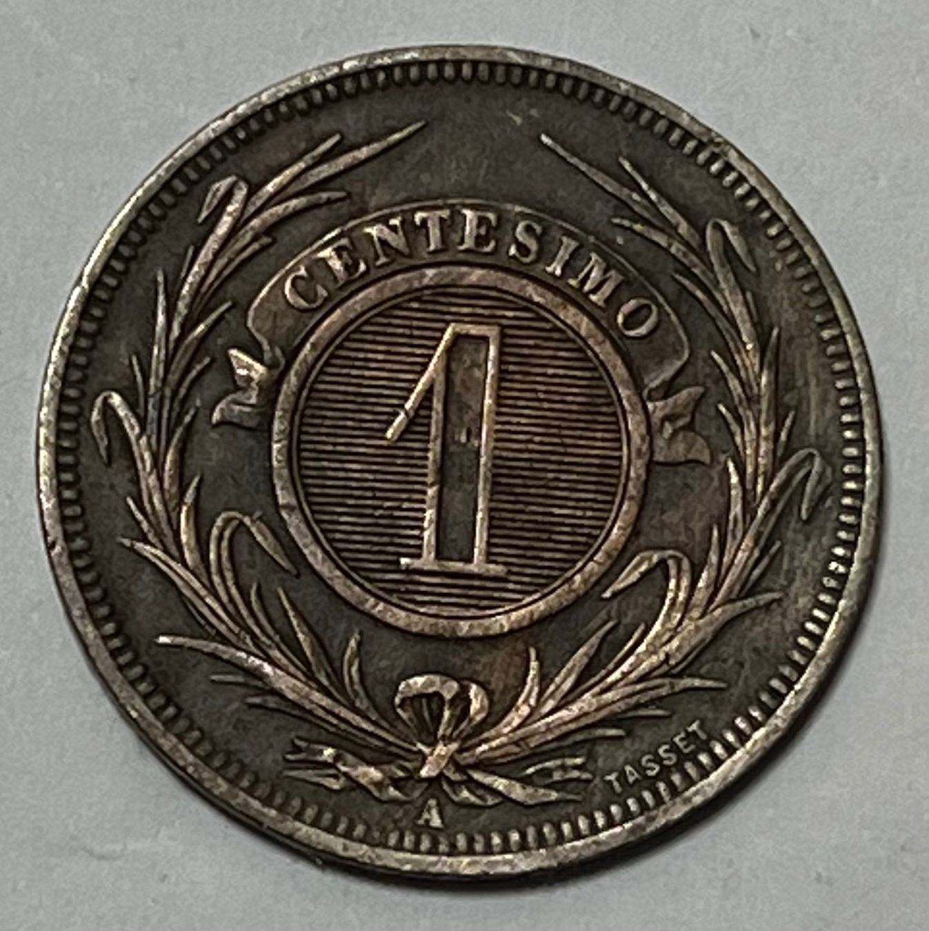Alle Münzen: 1 Centésimo - Uruguay  - 1869 – Gebraucht aus Dietikon von Numis8953 1