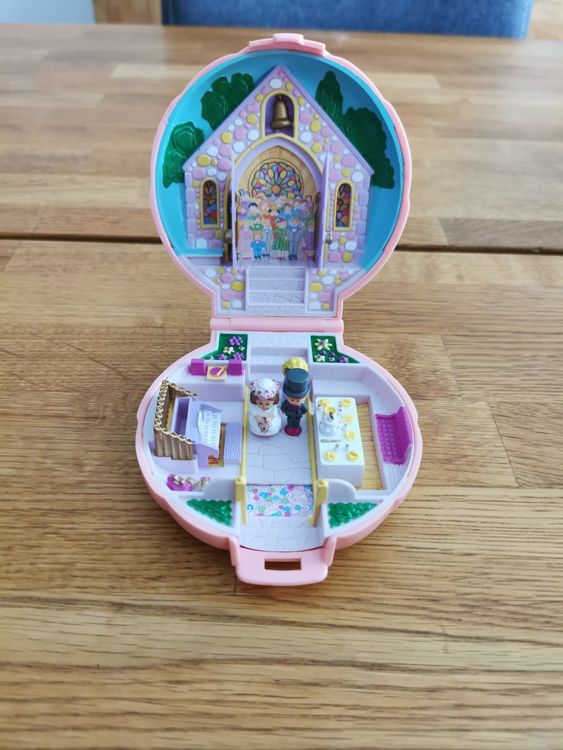 Vintage Polly Pocket Mariage-Première génération -Bridesmaid Polly Pocket polly pocket nancy's wedding day - Vintage 1989 - Bluebird Compact - France