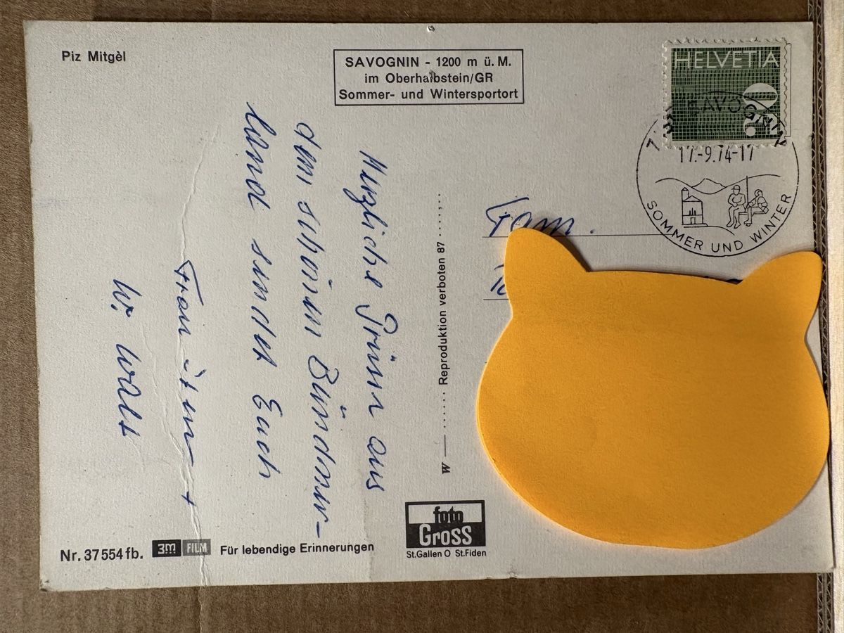 Cartoline postali: AK von Ssvognin Piz Mitgèl – Usato da Rümlang venduto da Kartenpost1 1