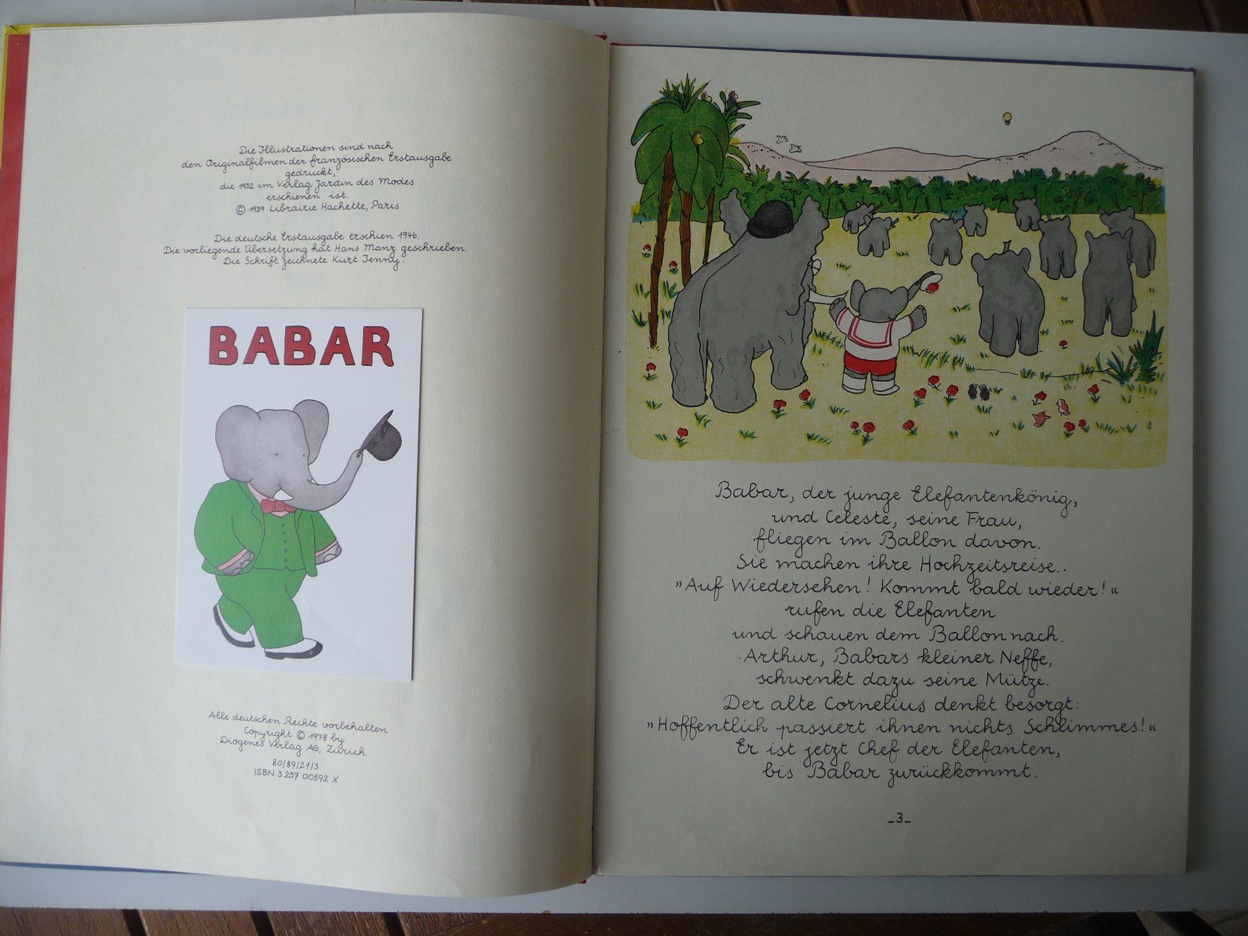 Libri: JEAN DE BRUNHOFF - BABAR AUF REISEN – Usato da Aesch BL venduto da Imoonlight 2