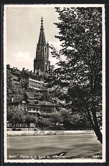 Cartoline postali: AK Bern, Partei a. d. Aare m. Münster – Usato da Berlin venduto da bartko-reher