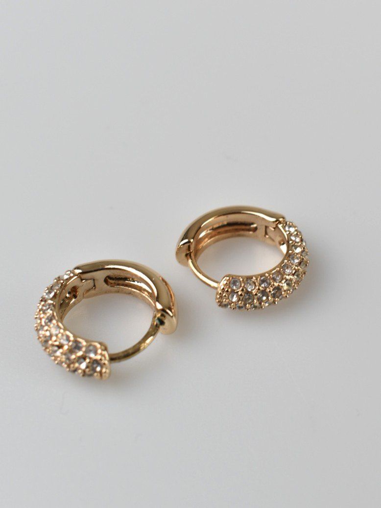 DKNY Orecchini pendenti & Orecchini a lobo: DKNY Micropave Huggie Ohrringe, gold – Usato da Nürensdorf venduto da 2ND_STORY 1