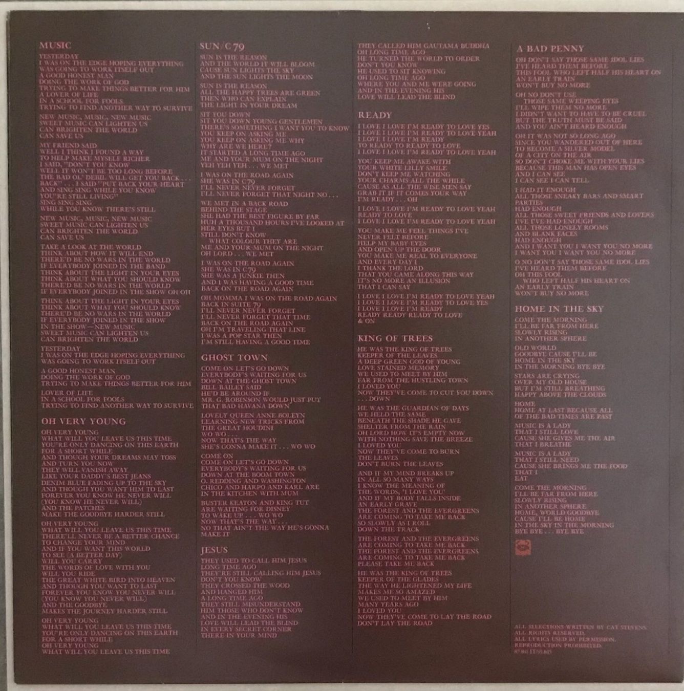 Dischi in vinile: CAT STEVENS - BUDDHA AND THE CHOCOLATE BOX - 33 Tours – Usato da Bussigny venduto da vinyl-pas-cher 6