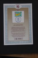 Alderney 1983-Gedenkblatt Erscheinungsweise erste Briefmarke