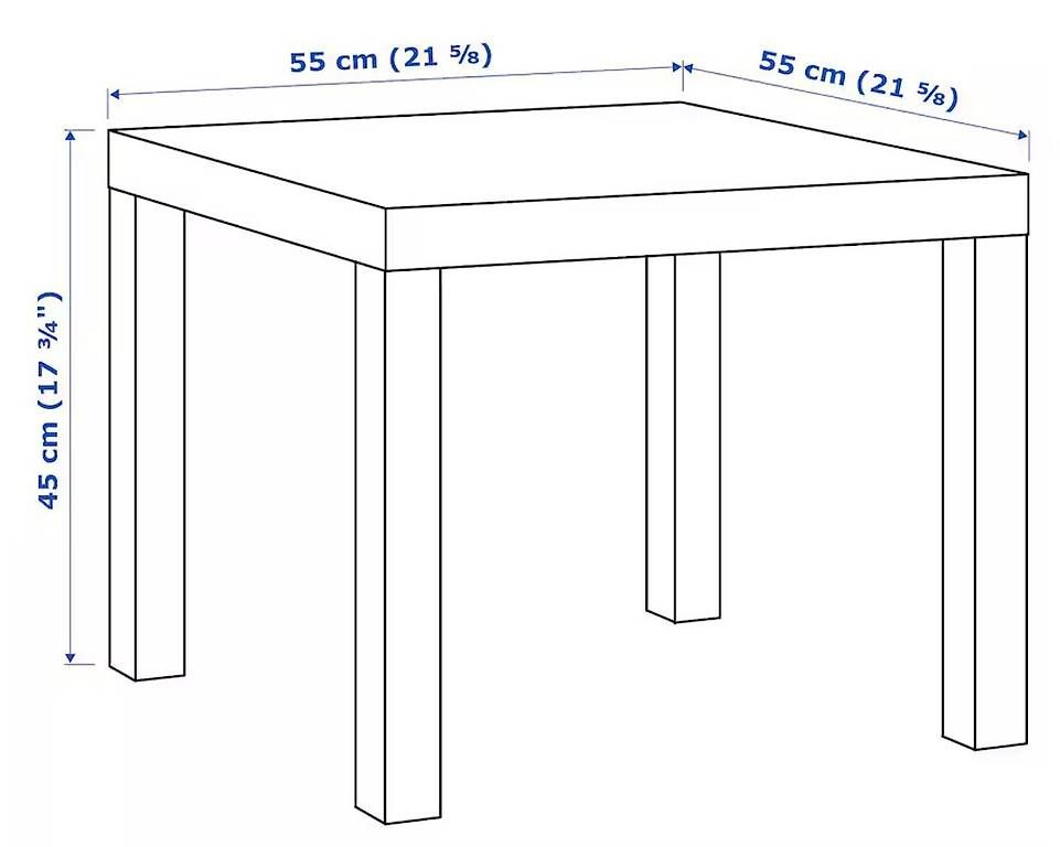 Tische: LACK Side table, black-brown, , 55x55 cm – Gebraucht aus Cham von fin_58ll 1
