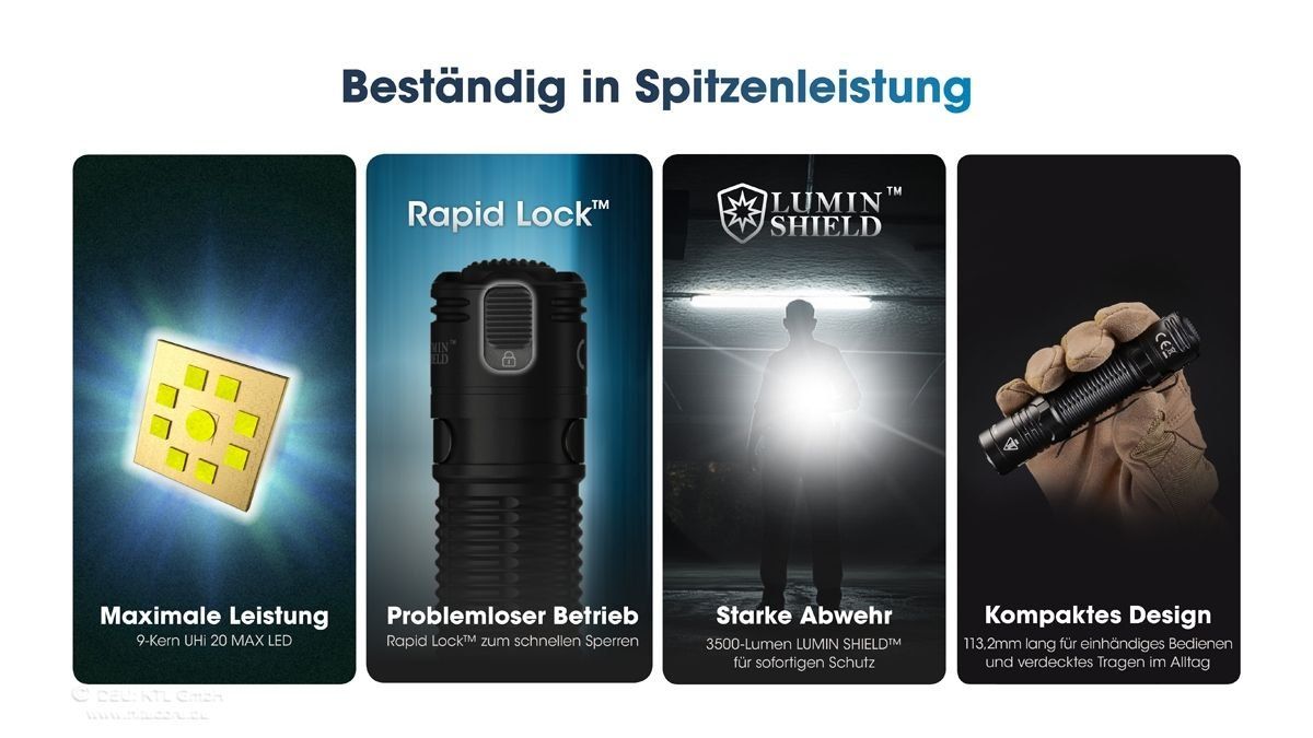 NiteCore Lampade: Nitecore EDC31 - 3500 Lumen -kompakte, extrastarke EDC-Lampe – Nuovo e nell'imballaggio originale da Grüningen venduto da Prolumin 6
