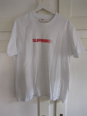 Supreme Motion Logo T-Shirt, White, Size L original