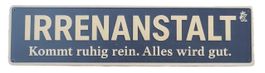 IRRENANSTALT - Holzschild  (neu/OVP)