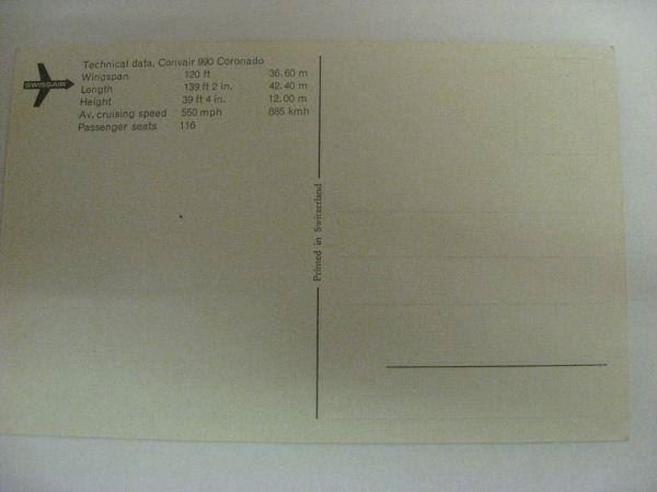 Cartoline postali: AK Swissair - Convair 990 Coronado – Usato da Gundetswil venduto da Egro01 1