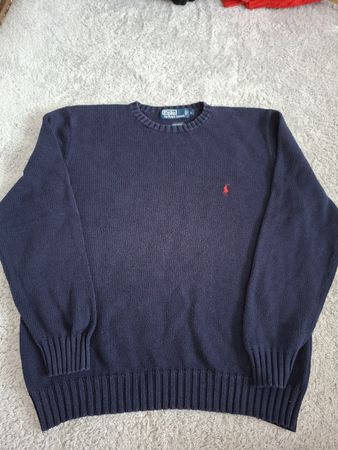 Pull Polo Ralph Lauren bleu marine, taille L, coton