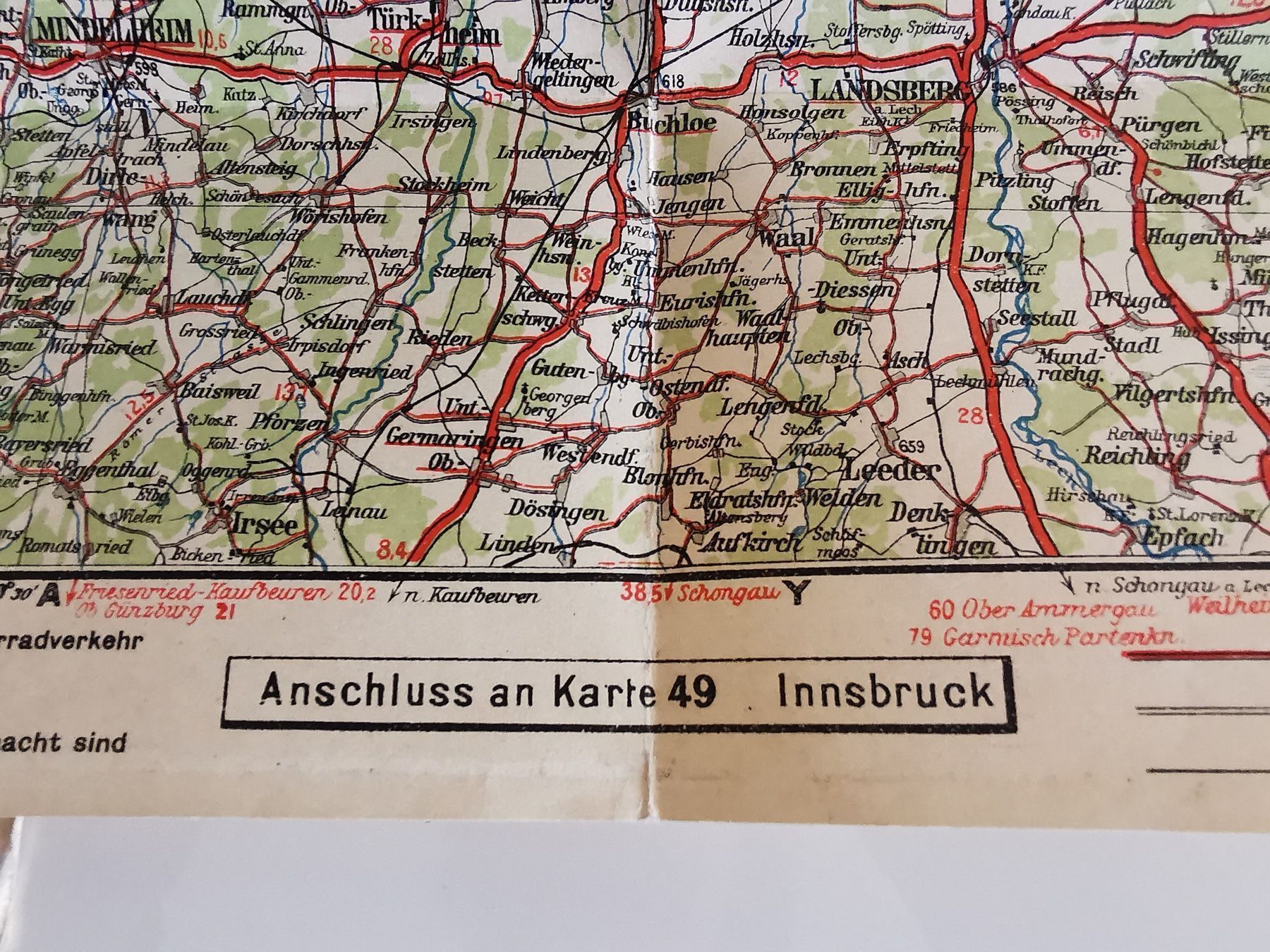 Cartine & Atlanti: Continental Strassenkarte 45 München – Usato da Richterswil venduto da Milan777 3