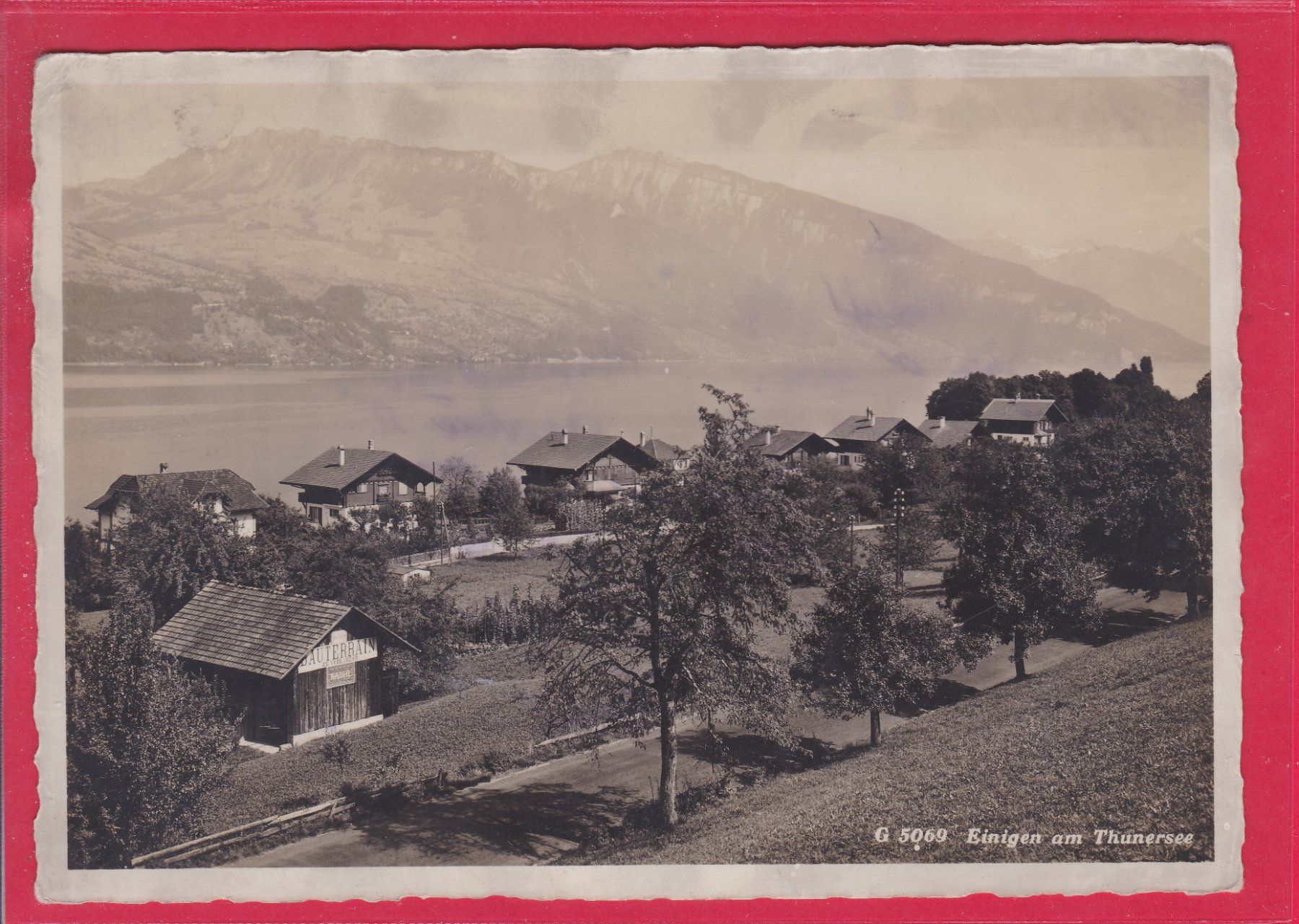 Cartoline postali: EINIGEN AM THUNERSEE, – Usato da Oberrieden venduto da Gebirgsstelze