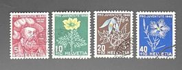 1949 PJ Alpenblumenbilder ganzer Satz ʘ J129-J132
