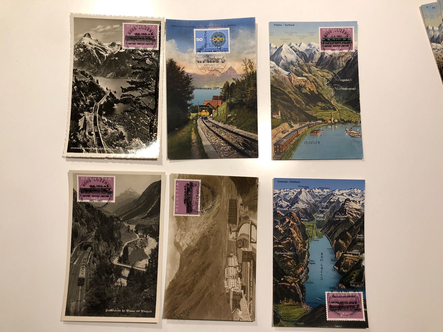 Cartoline postali: 6 versch. alte MAXIKARTEN GOTTHARD 1910 – Nuovo (secondo la descrizione) da Lufingen venduto da Rac0
