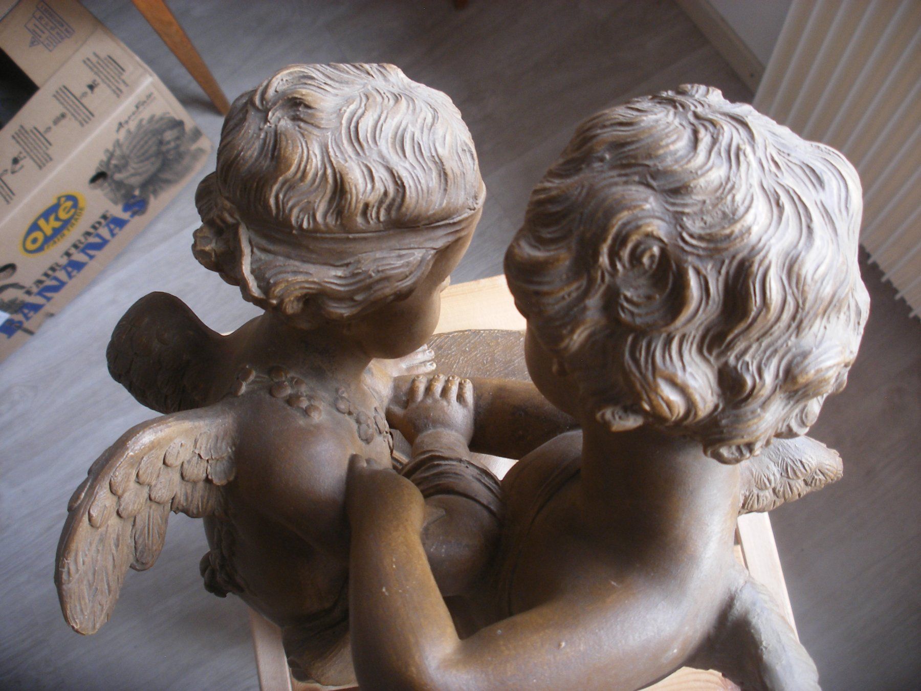 Sculture & Statue: Skulptur Terracotta, nach E. M. Falconet, Putti / Amoretten – Usato da Courroux venduto da Stesoe 3