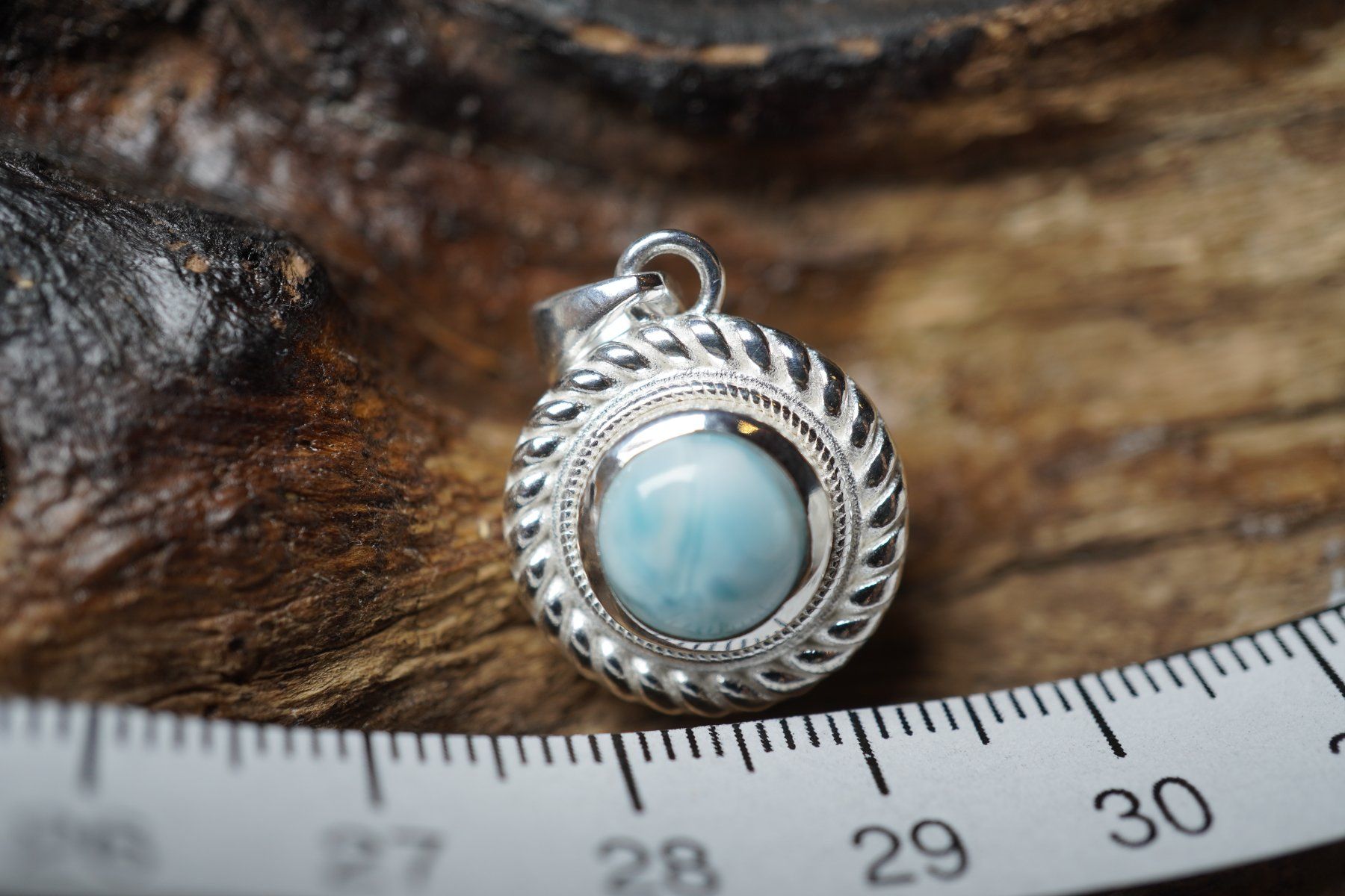 Ciondoli: Larimar   Facettiert  Rund       Anhänger   925 Silber – Nuovo e nell'imballaggio originale da Balgach venduto da top_silver 3