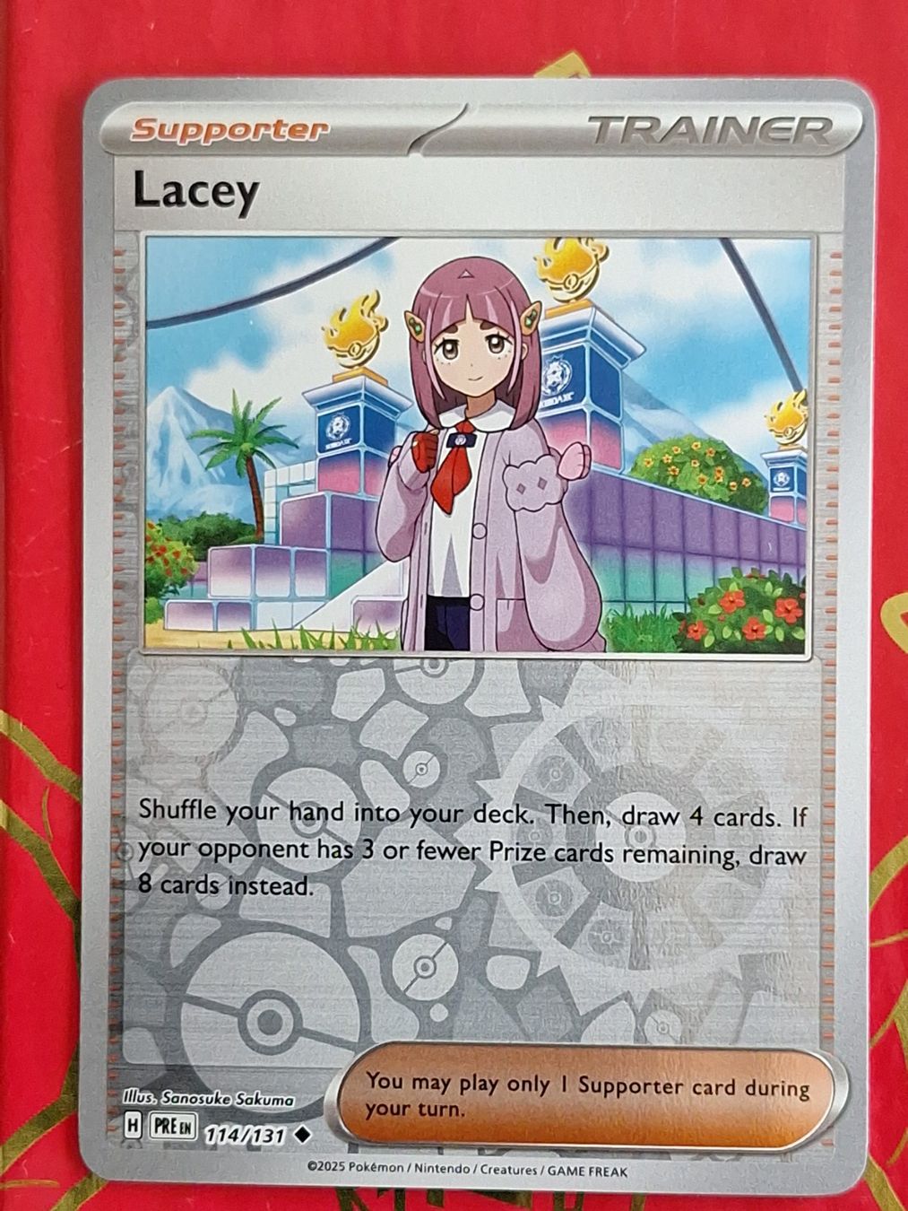 Pokémon Carte collezionabili: Lacey - Reverse Holo Pokemon Prismatic Evolution – Usato da Altstätten SG venduto da GGsGameshop