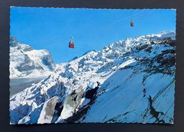 Saas-Fee. Luftseilbahn Spielboden-Längfluh Egginer, Egginer