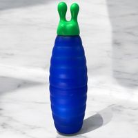 Bouteille isotherme ALESSI verre et plastique bleue et verte
