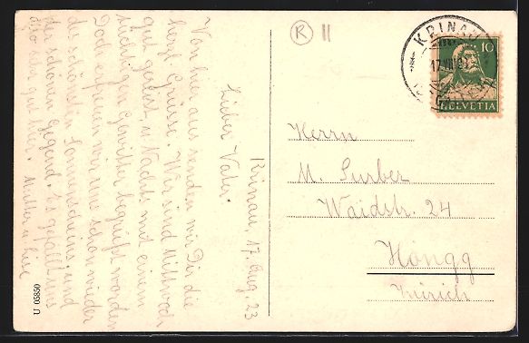 Cartes postales: AK Krinau, Pension Wälle, 1923 – D'occasion à Berlin par bartko-reher 1