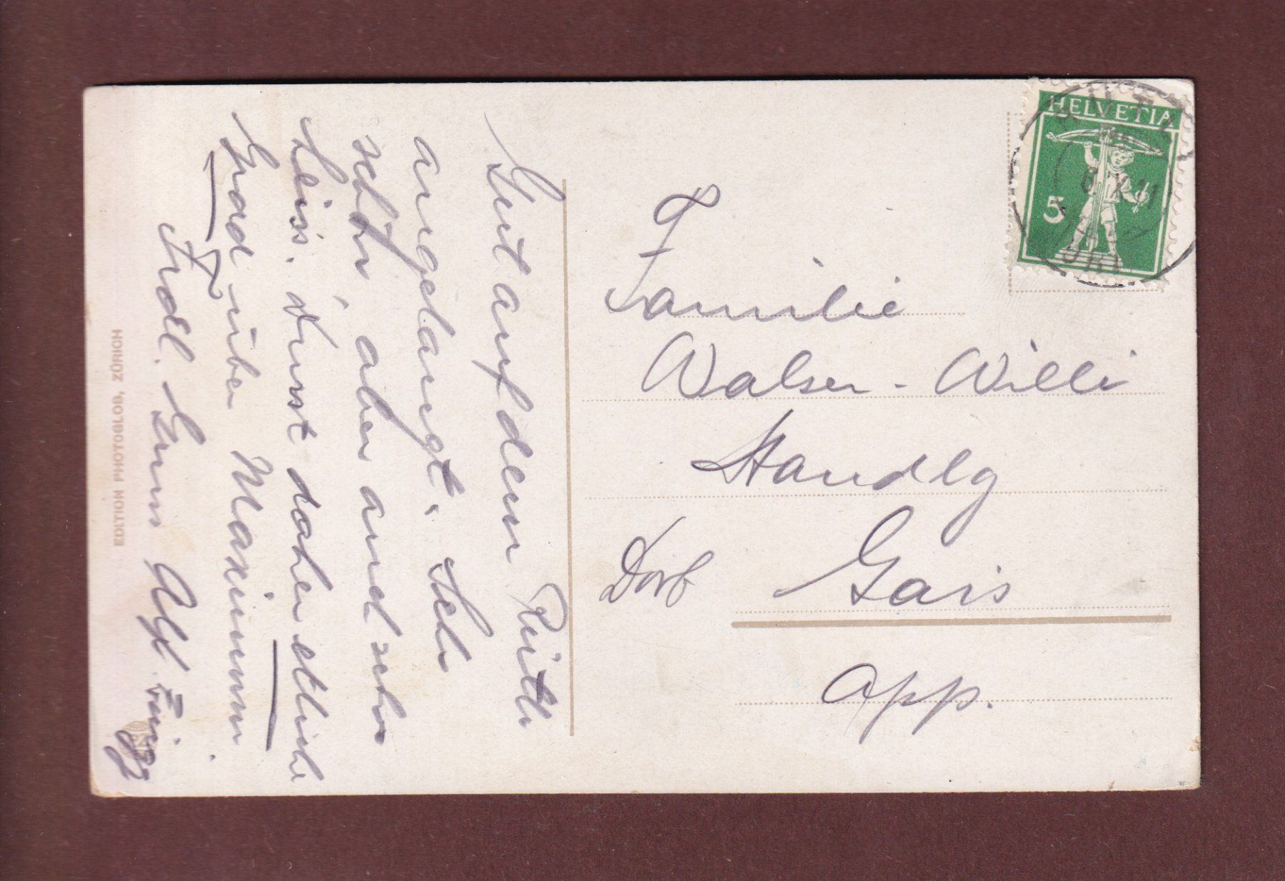 Cartoline postali: RÜTLI und Mythen - 1911 – Usato da Pully venduto da nicecards-shop 1