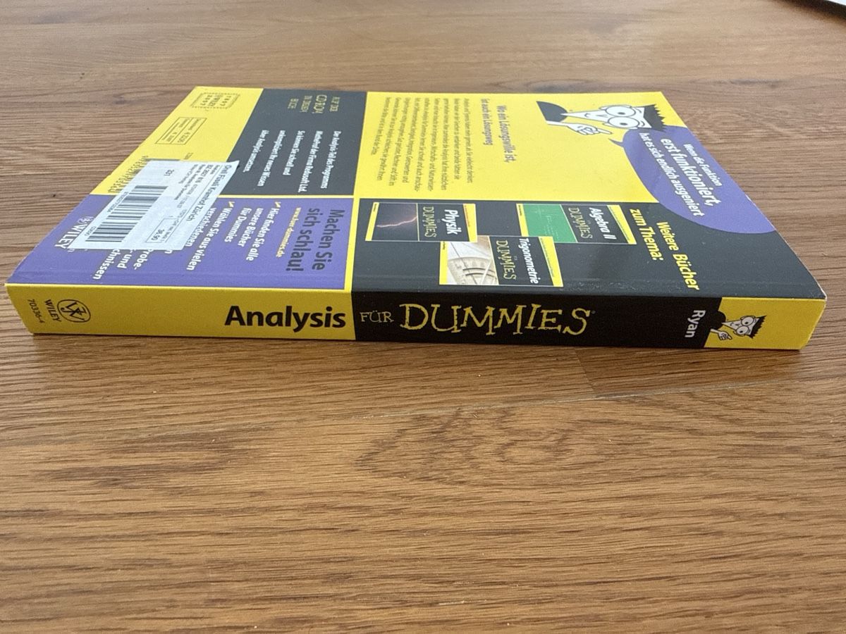 Bücher: Analysis For Dummies Book by Mark Ryan – Neu (gemäss Beschreibung) aus Bonstetten von sme_xv8v 1