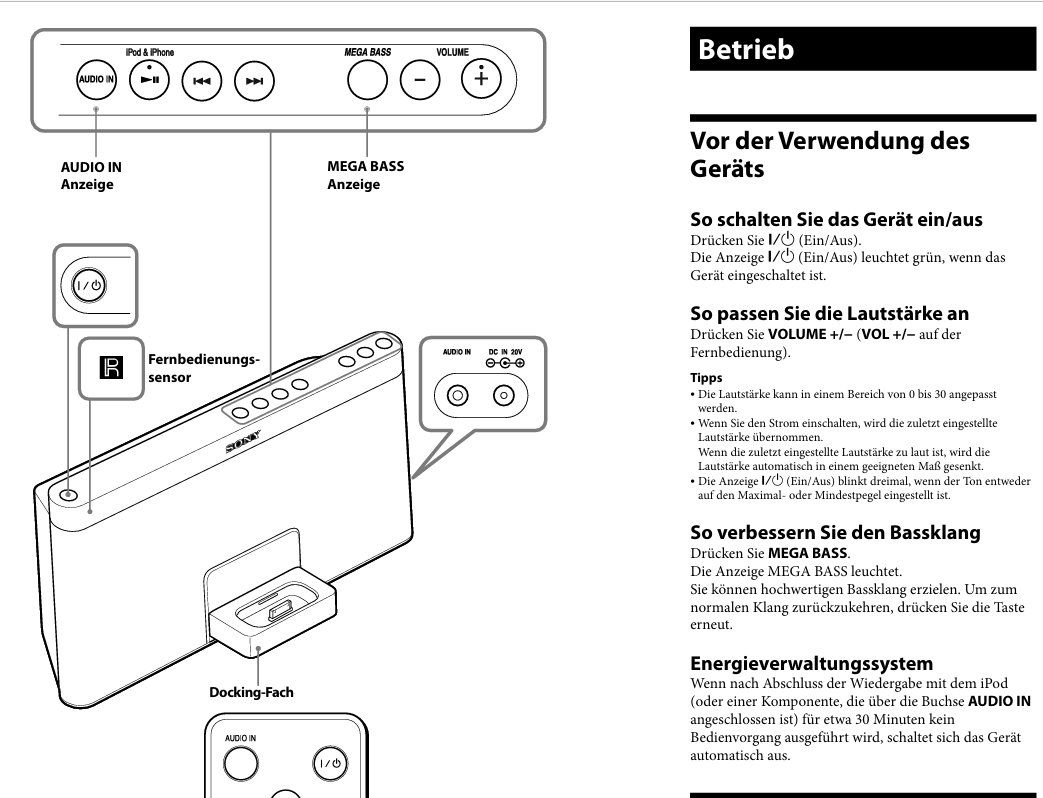 Docking station: SONY Audio Docking System RDP-X50iP – Nuovo (secondo la descrizione) da Winterthur venduto da Green-Future 8