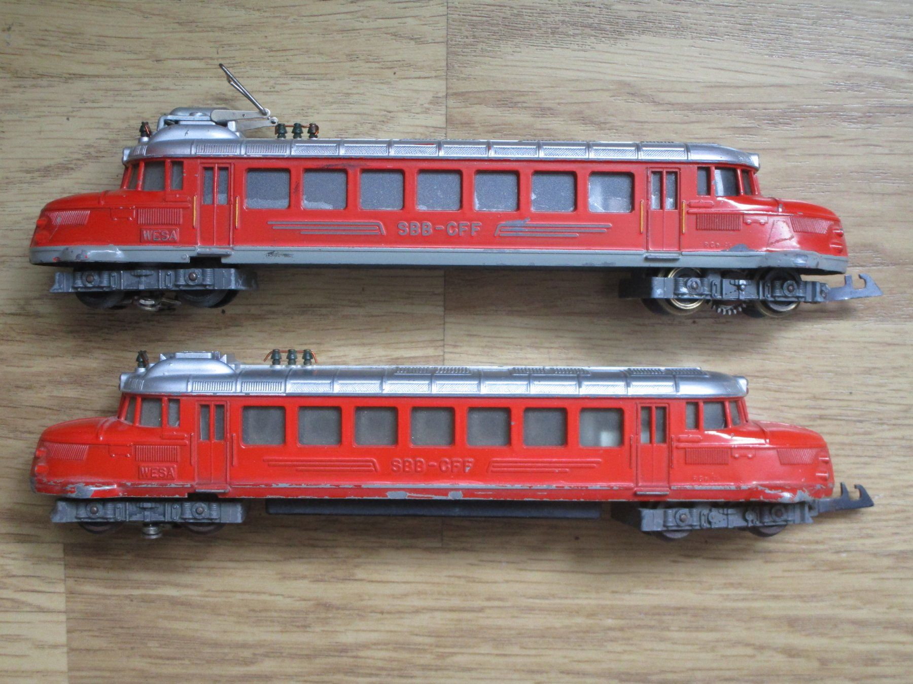 Wesa Modellini di ferrovie: 2 x roter Pfeil  WESA – Difettoso da Heimberg venduto da Lupo57