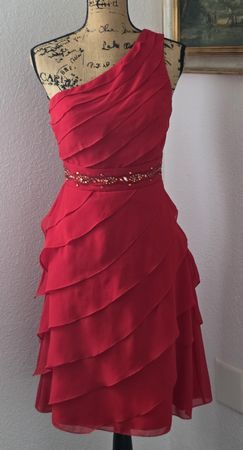 Rotes Cocktailkleid von LJORA Collection, Grösse XS!