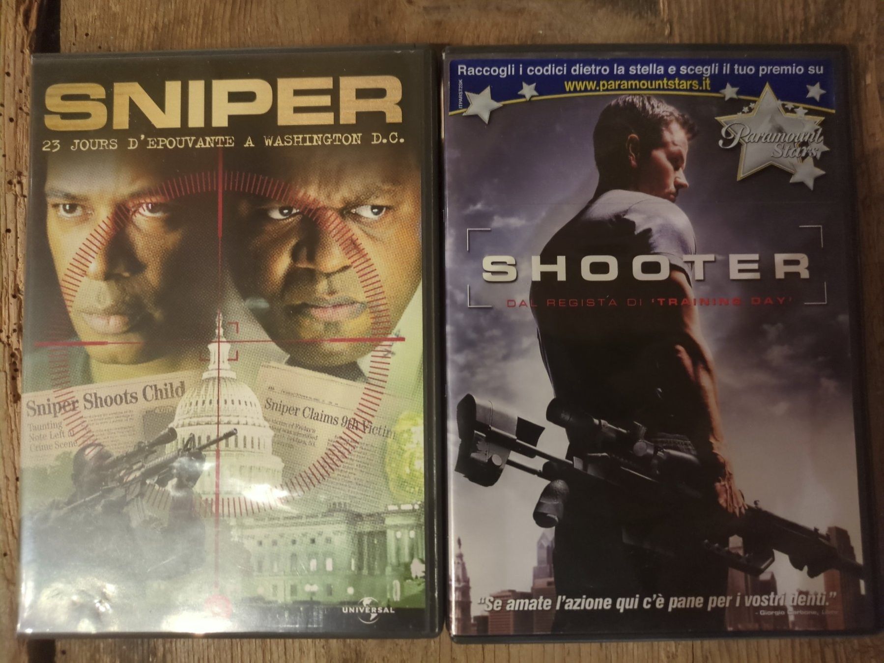 Alle DVDs: 2 DVD "Sniper" et "Shooter" – Gebraucht aus Villarepos von PhiVM